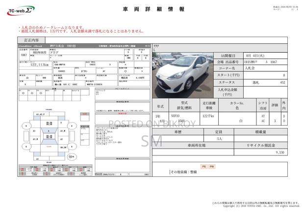 Toyota Aqua 2021 Pearl