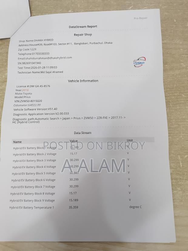 Toyota Prius 4dr Hatchback (1.8L 4cyl gas/electric hybrid CVT) 2016