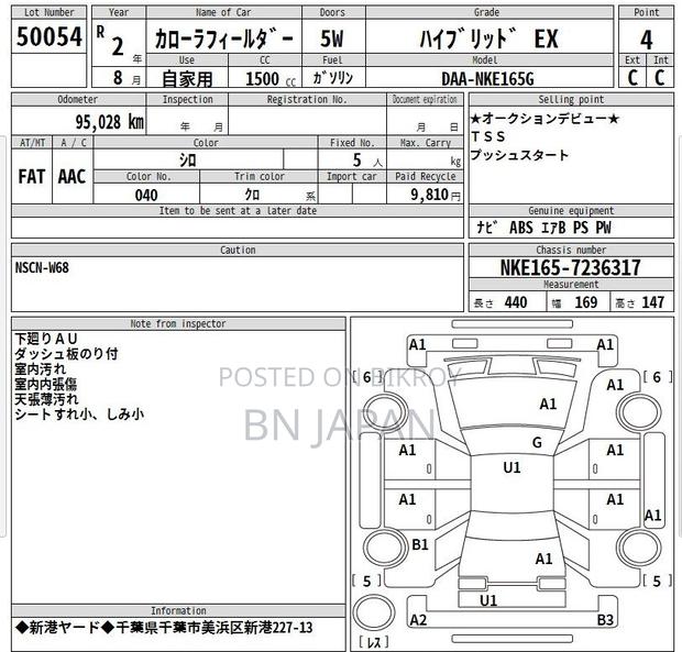 Toyota Corolla Fielder 2020 White
