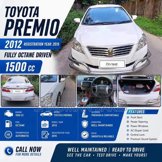 Toyota Premio 2012 White