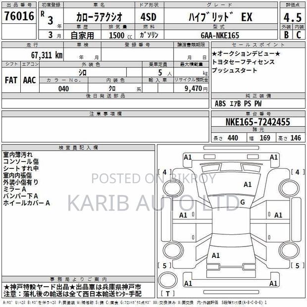 Toyota Axio 2021 White